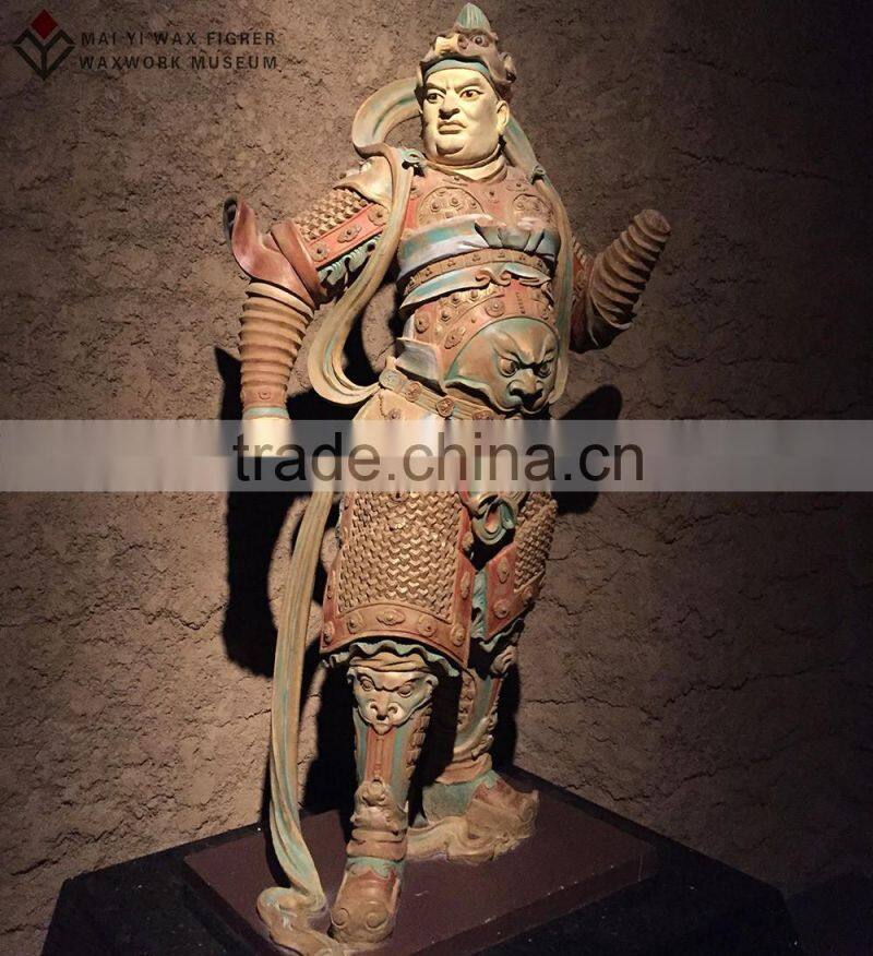 2015 latest Ancient solider of chinese wax figure silicone wax statue