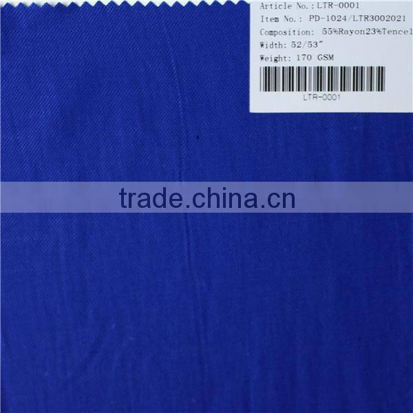 piece dyed rayon tencel linen fabric