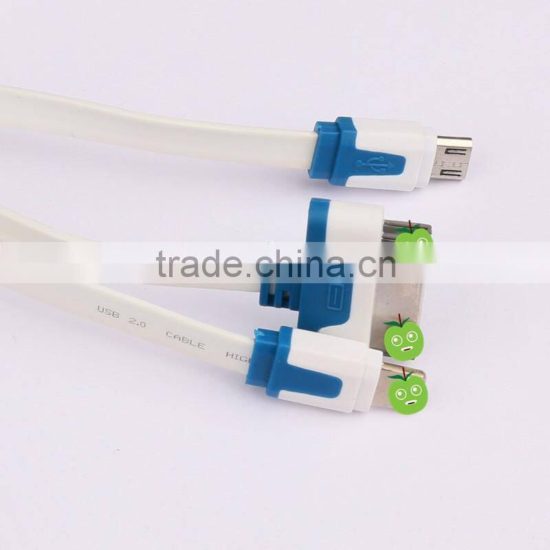 Universal Portable 3 in 1 USB Data Cable Charger for Cell Phone