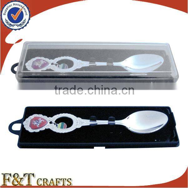 bulk souvenir pearl custom design zinc alloy collectible spoon for gifts