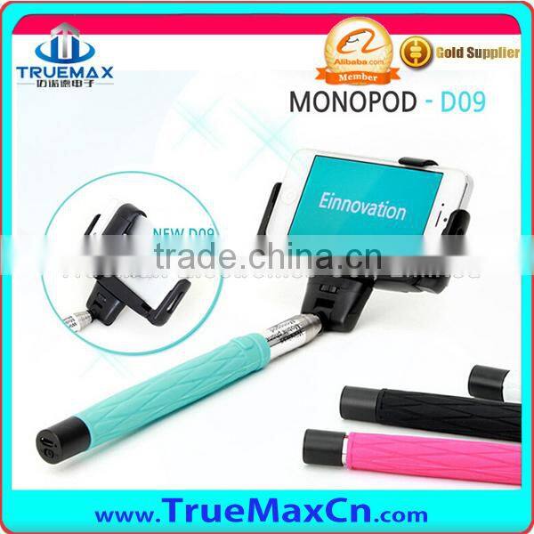 D09 best selling selfie stick extendable bluetooth monopod
