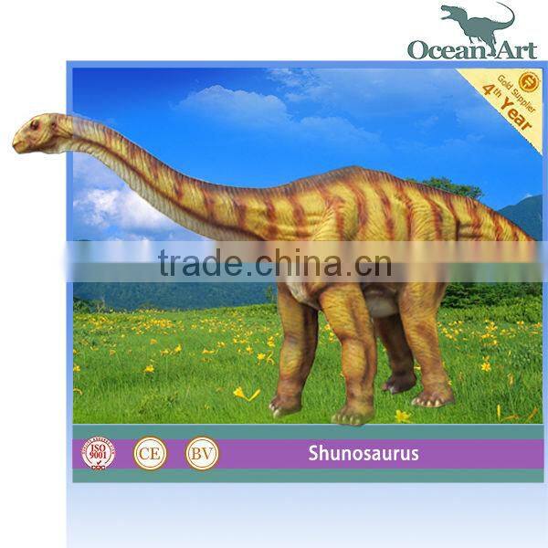 Large fiberglass dinosaur sculpture for exhibit