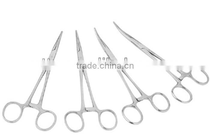 Stainless steel curved pean forceps