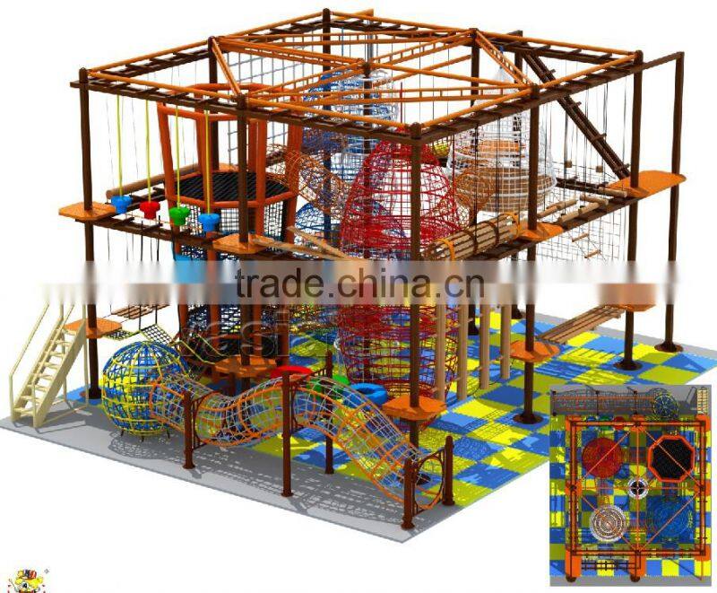 Outdoor Play Stucturer Rope Course Adventure