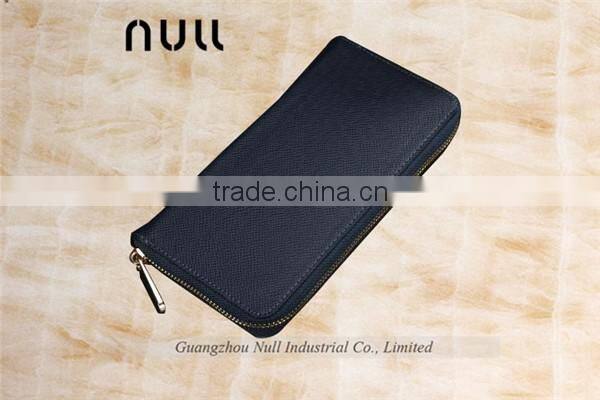 Durable canvas leather zipper card holder wallet for men