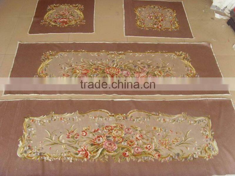 Artificial handmade aubusson silk sofa cover