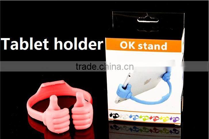 The Thumb Design Mini Plastic Ok Universal Portable Stand Holder smart cell phone Mount For Mobile phone