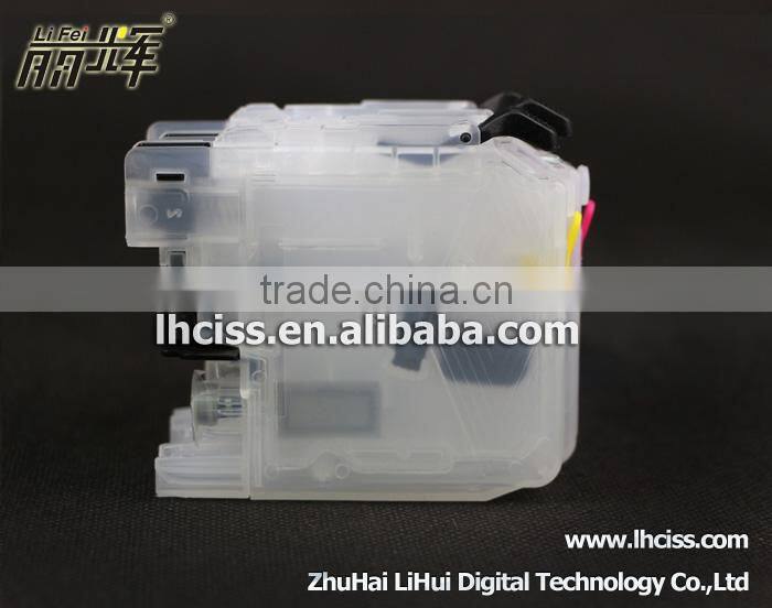 4pieces refillable ink cartridge for Brother LC539BK LC535C/M/Y use for Brother DCP-J100/J105 with reset chip