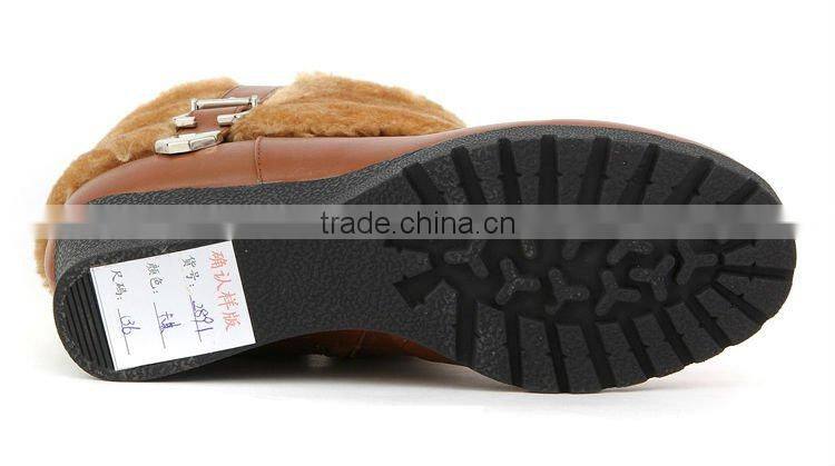 rabbit hair lady shoe boot