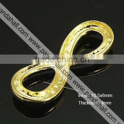 Alloy Tibetan Style Infinity Links, Golden Color(TIBE-I009-G)