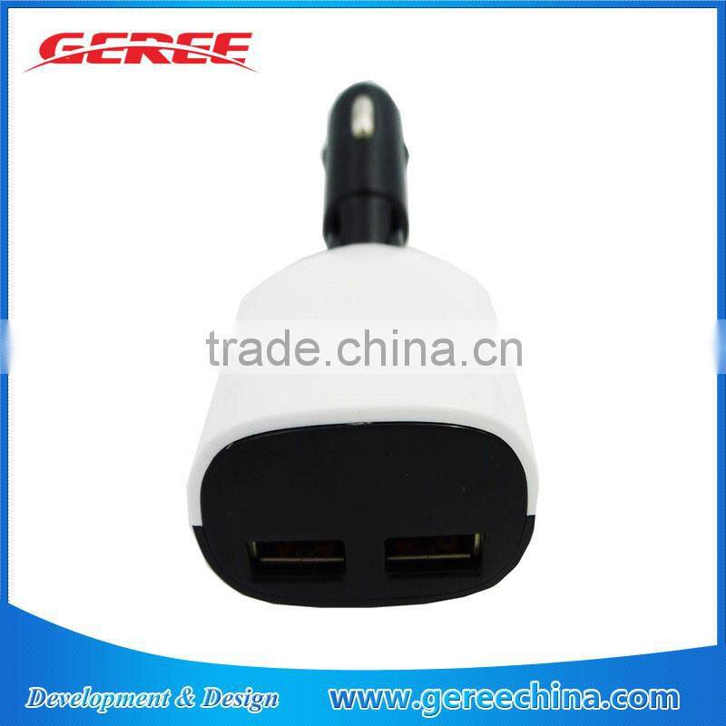 Dual USB 5v Car Charger Adapter(5v/2.4A and 5V/1A output)with LCD Screen Display