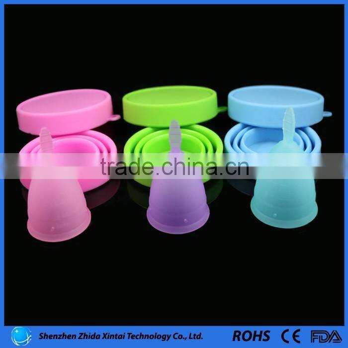 New products 2016 innovative product silicone folding cup for menstrual cup