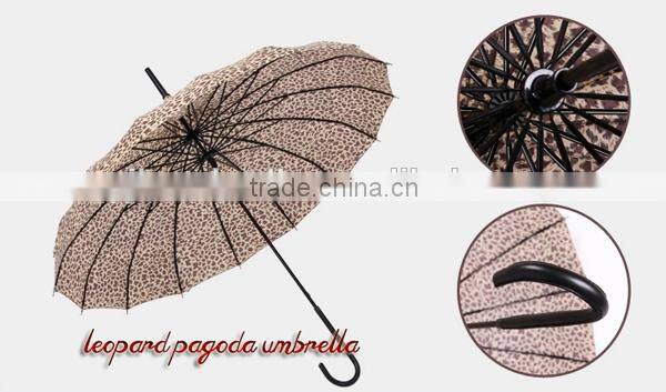 Fashion Pagoda Parasol Umbrellas Leopard/ Lace Edged/ Rainbow
