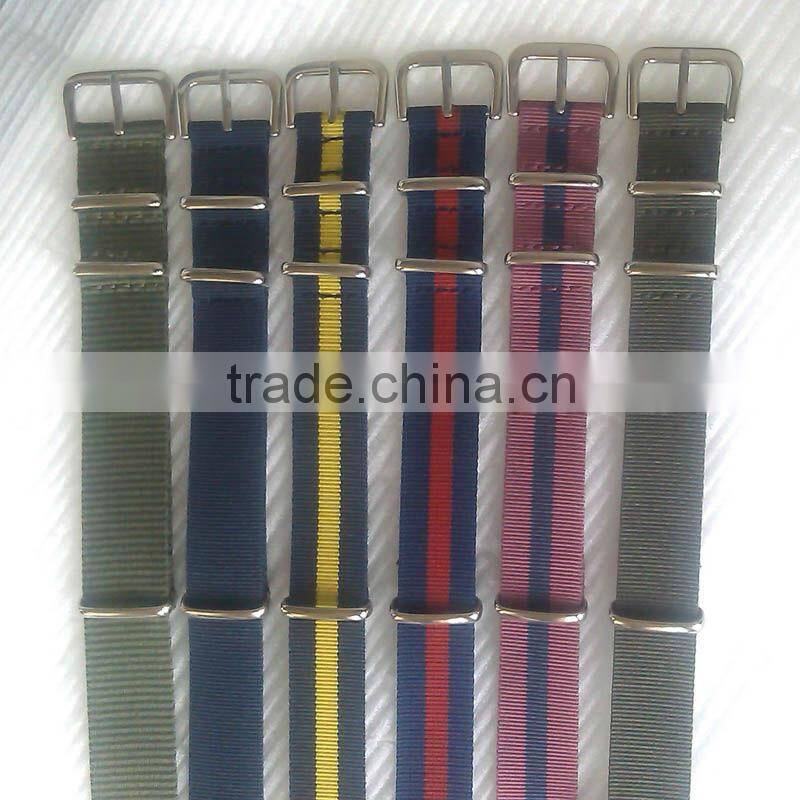 red and black nato strap with buckles