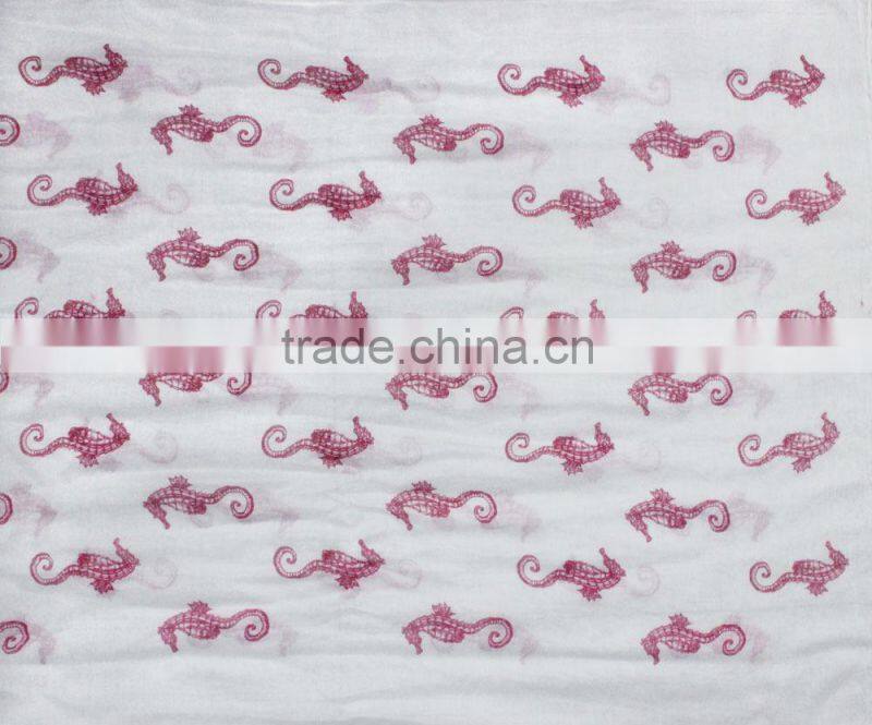 Lizard printing small quantity on sale scarves cotton 2015