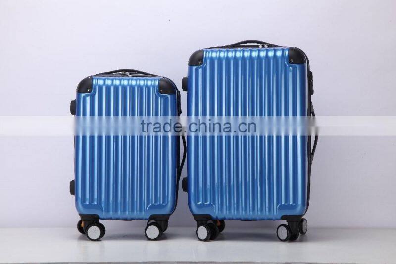 PC+ABS Blue Travel Cabin Luggage Suitcase Set With 3-Dial Combination TSA Lock