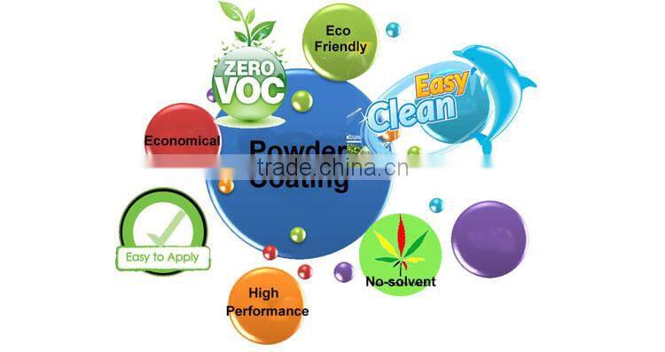 Electrostatic non-toxic colored powders coating