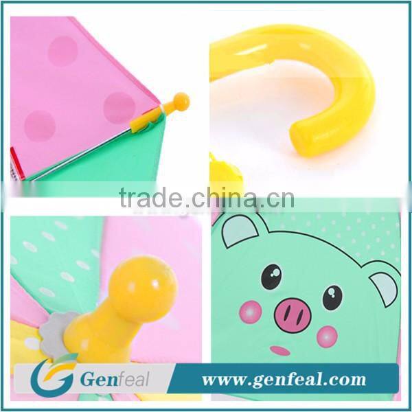 17 inch bright colorful animal cartoon printing mini child umbrella for rain