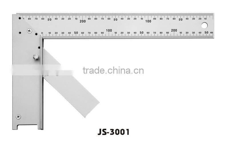 low price clear lines multi-function adjustable aluminium square ruler