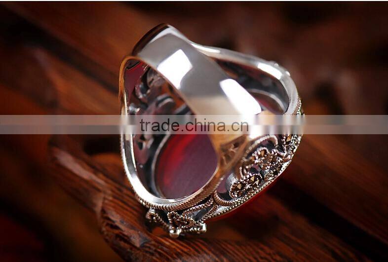 Single stone ring designs finger vintage jewelry tainless steel one big stone ring