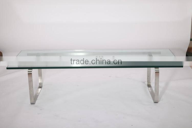 Famous designer modern hans wegner ch108 coffee table glass top