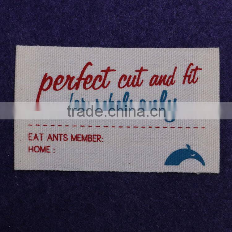 High Quality Silk Screen Printed Embossed Main Label For Clothing