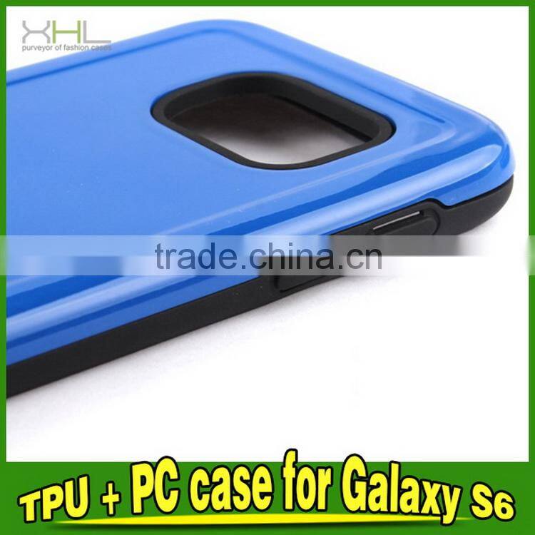 Factory hot sell for samsung s6 pc tpu combo cover