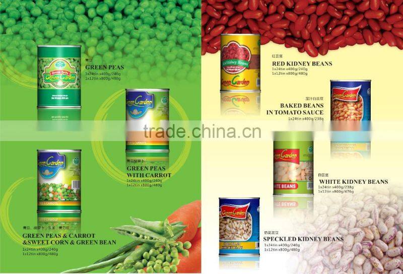 Canned peas & carrots factory wholesale