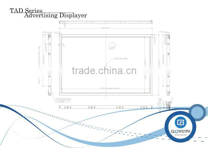 17" HD inch supermarket shelf LCD screens advertisings displayers screen for promotional