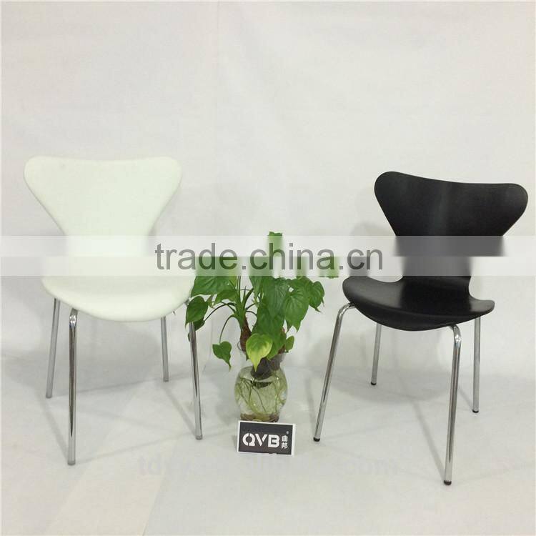 TDC-173 QVB JIANDE TONGDA BENTWOOD BEECH VENEER stackable METAL CHROME PLATED ARMREST OFFICE CHAIR
