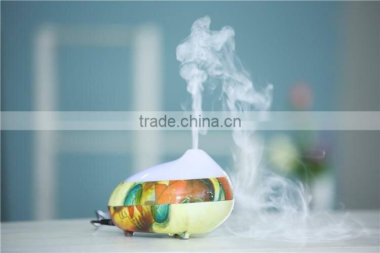 Aromatherapy electric essential oil diffuser with color led lights