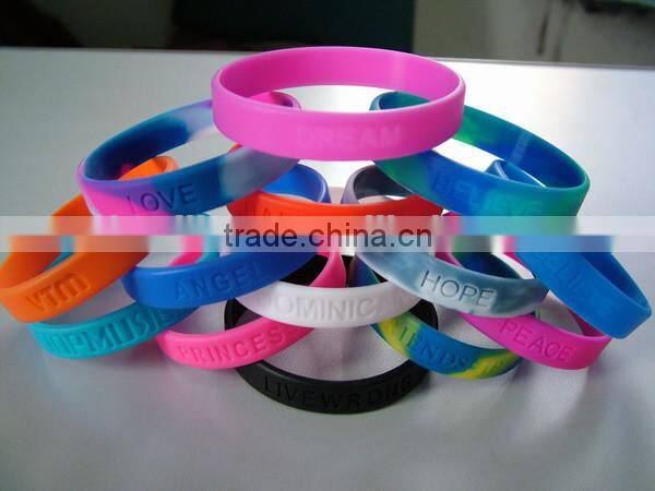 glow in the dark silicone bracelet bulk promotional gift for kids