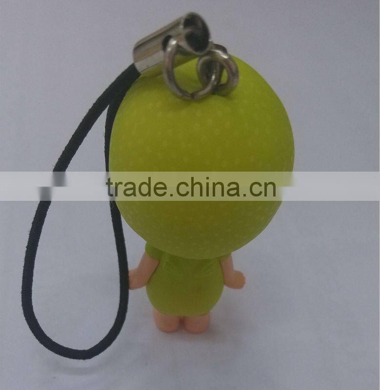 Newest Cartoon Gift,Small Plastic Toy With Mobile Phone Strap