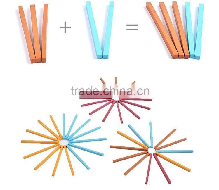 Educational animal shape wooden stacking sticks