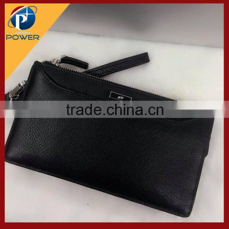 Leather Men Wallet Wireless Charging Mobile Power for Smartphone