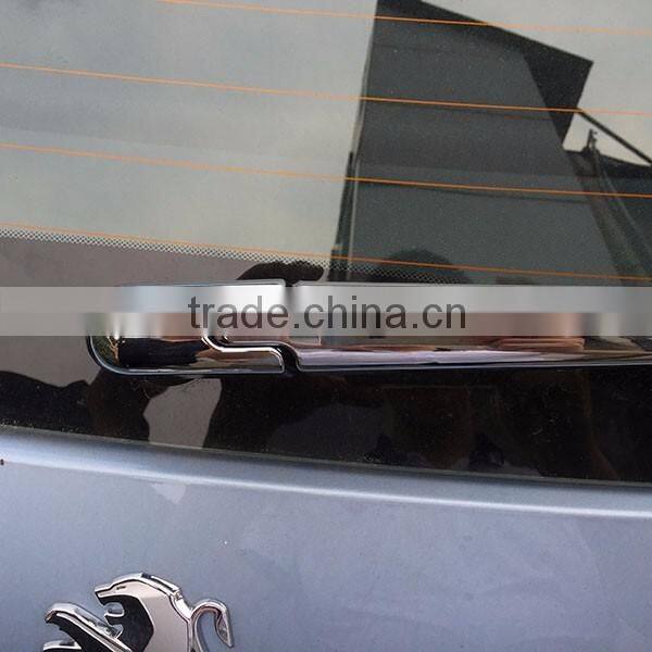 Rear Tail Window Wiper Cover Rear Back Rain Wiper Trim ABS Chrome 3 Pcs For Peu geot 308S Car Accessories 2015