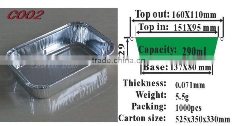 foil lid aluminium foil containers C002