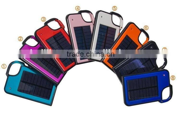 Solar power bank 8000mAh Solar USB Charger Emergency mobile phone travel charger