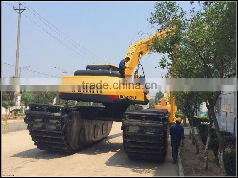High Quality Durable Swamp Buggy Excavator Steel Chains and Track Shoes , Floating Excavator Chains , MAXWAY Machine Company