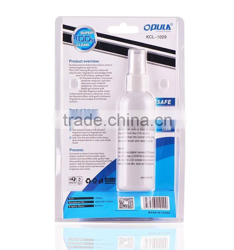 Cheaper opula kcl-1029 lcd tv screen cleaning kit with MSDS
