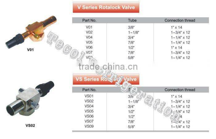 refrigeration rotalock valve