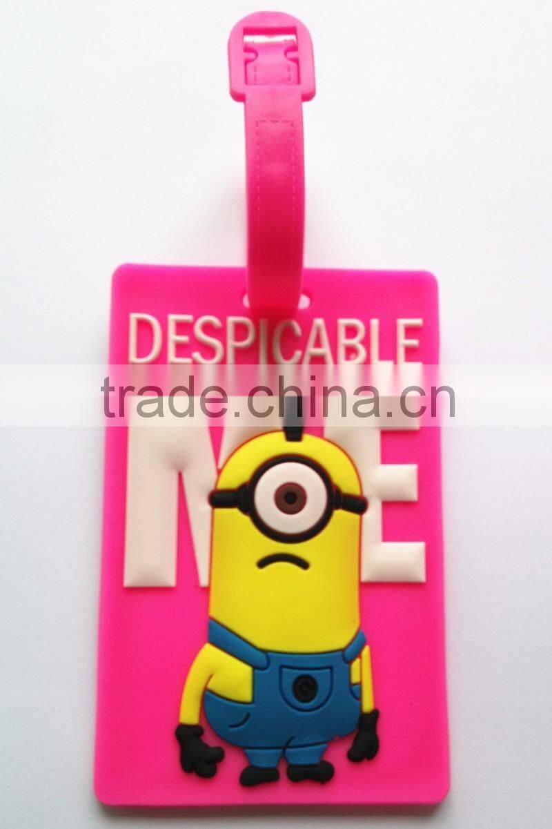 China Manufacture PVC Custom Shaped Luggage Tag Wholesale Cute Airlines Bag Tags