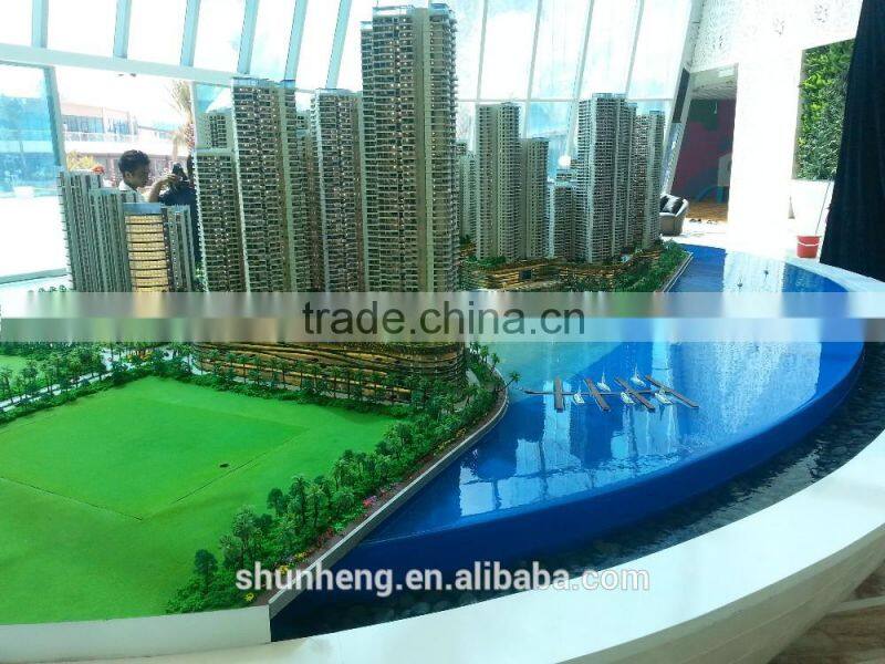 New island planning house miniature scale models , City planning maquette model