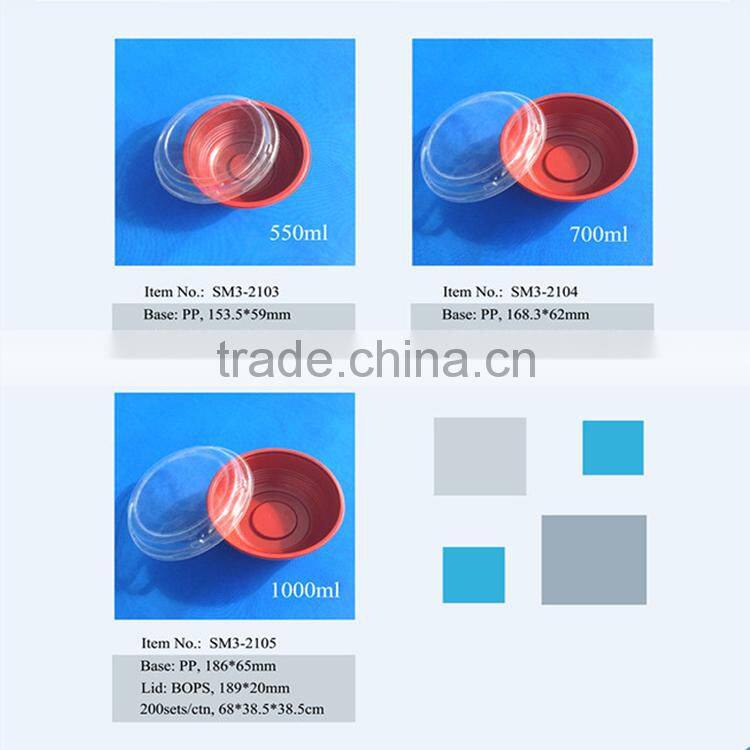 With Transparent Lid Plastic Bowl