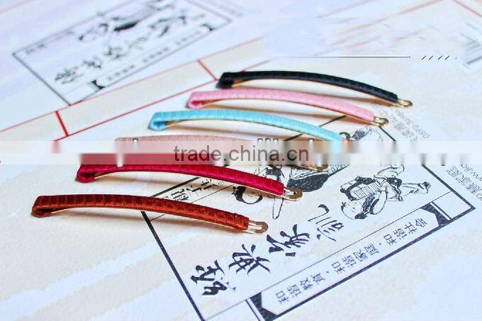 Elegant Girl Ribbon Metal Hair Clips Mixed Colors