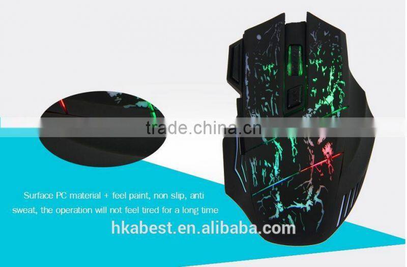 LED Lighting DPI 3D 7 Buttons Computer Notebook Gaming USB Wire Game Mouse
