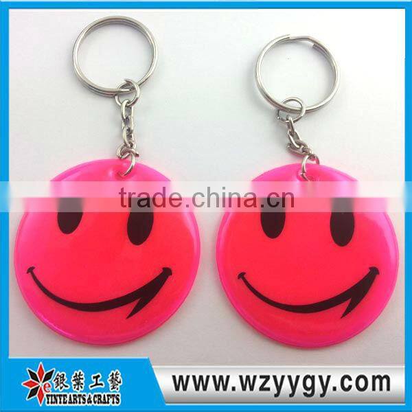 customized Reflective keychain light pvc phone charms
