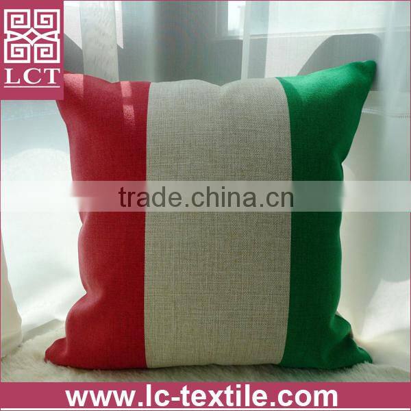 supply latest design custom silk screen printing linen cushion with concealed zipper(LCTP0038)