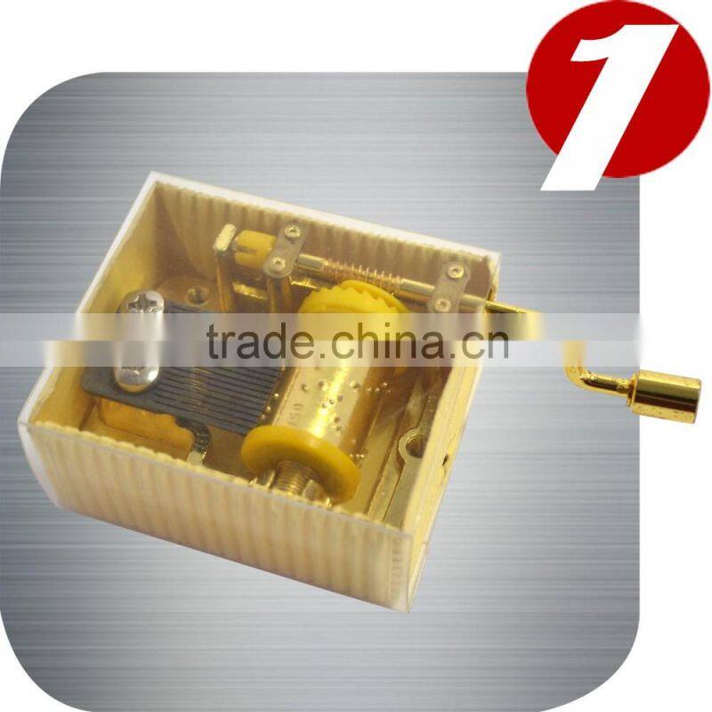 Square Shape and Hand Cranked Play Power wholesale music box wood