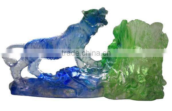 the liuli crystal craft the bamboo shaped penholder BS163